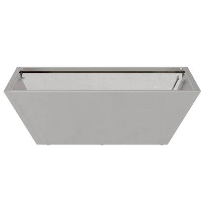 Garden Planter 5 pcs Silver 50 x 50 x 15 cm Stainless Steel
