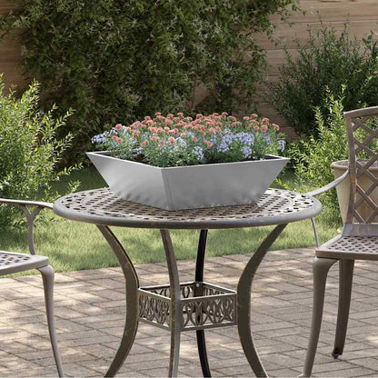 Garden Planter 5 pcs Silver 50 x 50 x 15 cm Galvanised Steel