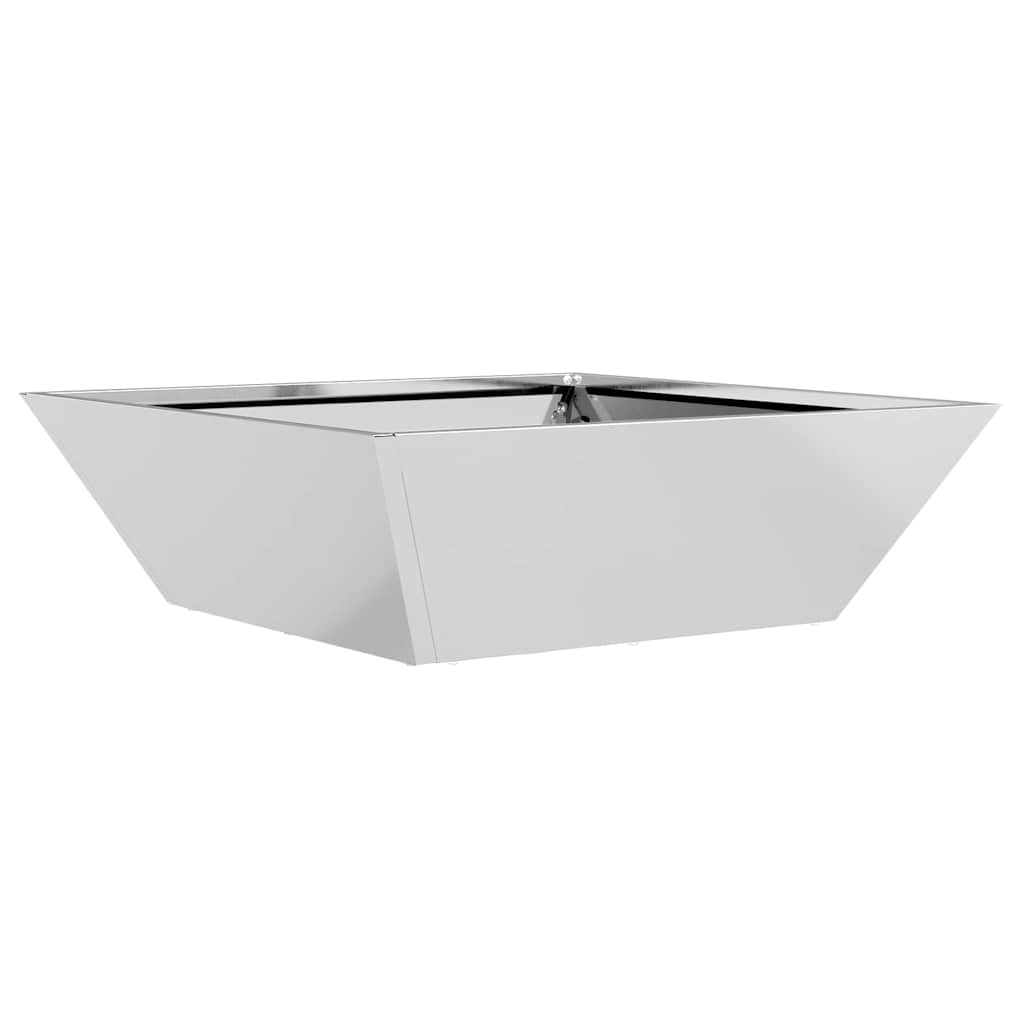 Garden Planter 5 pcs Silver 50 x 50 x 15 cm Galvanised Steel