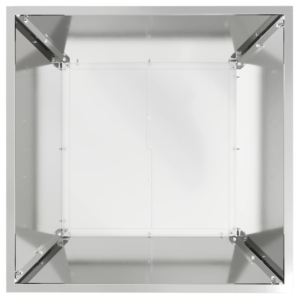 Garden Planter 5 pcs Silver 50 x 50 x 15 cm Galvanised Steel