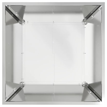 Garden Planter 5 pcs Silver 50 x 50 x 15 cm Galvanised Steel
