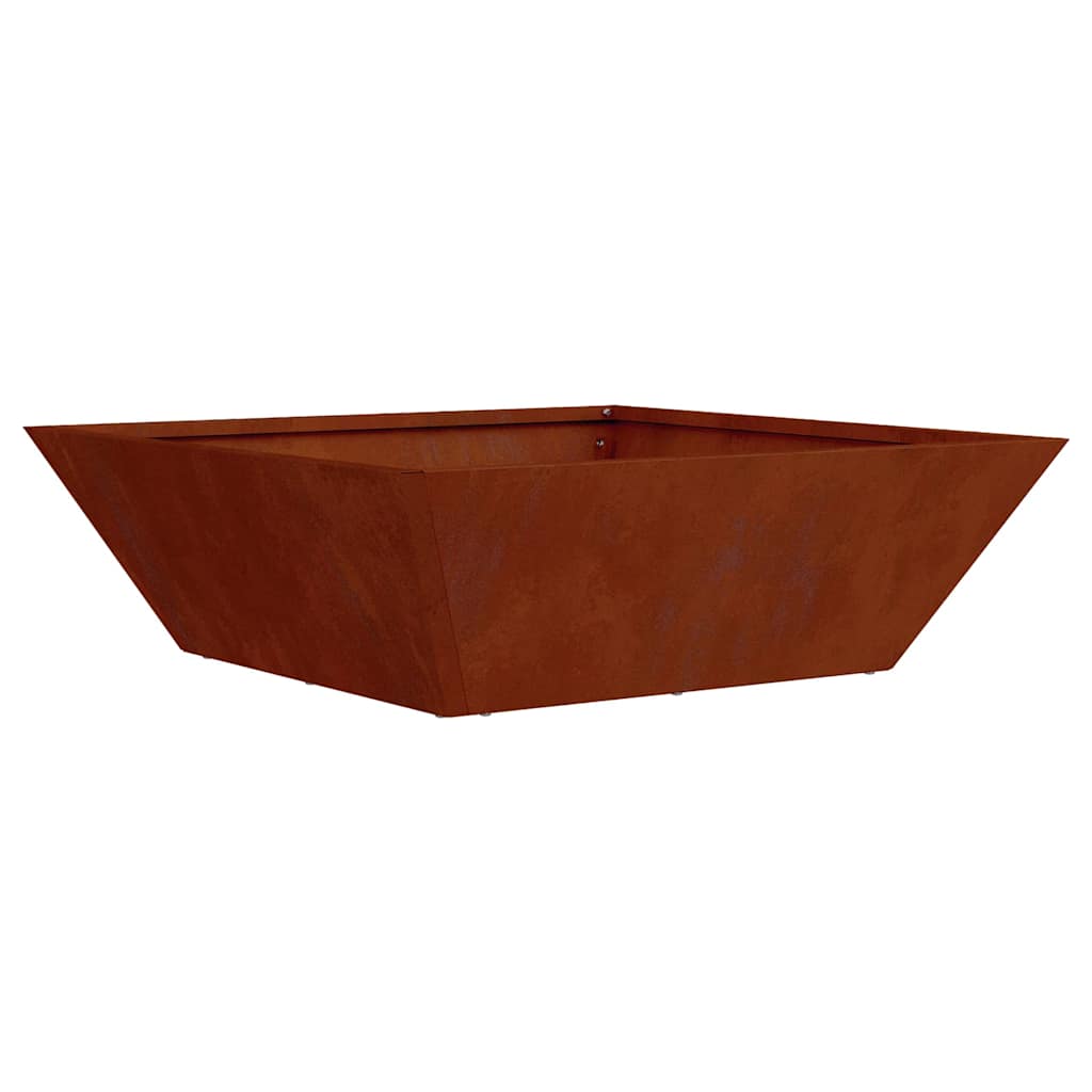 Garden Planter Rusty 50 x 50 x 15 cm Weathering Steel