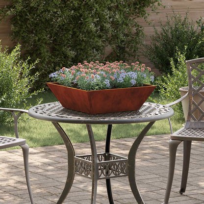 Garden Planter 5 pcs Rusty 50 x 50 x 15 cm Weathering Steel