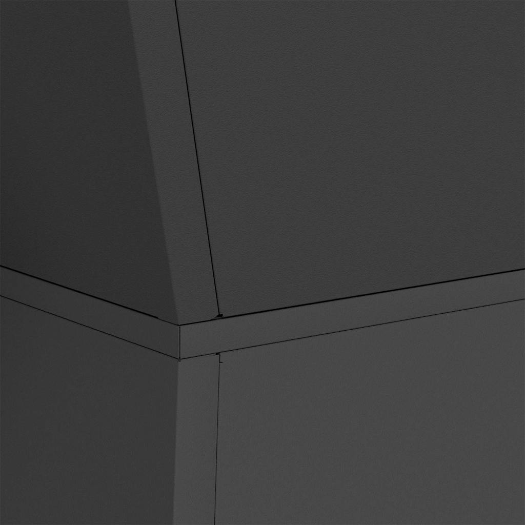 Pillar Planter 2 pcs Black 35 x 35 x 73 cm