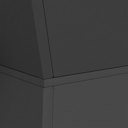 Pillar Planter 2 pcs Black 35 x 35 x 73 cm