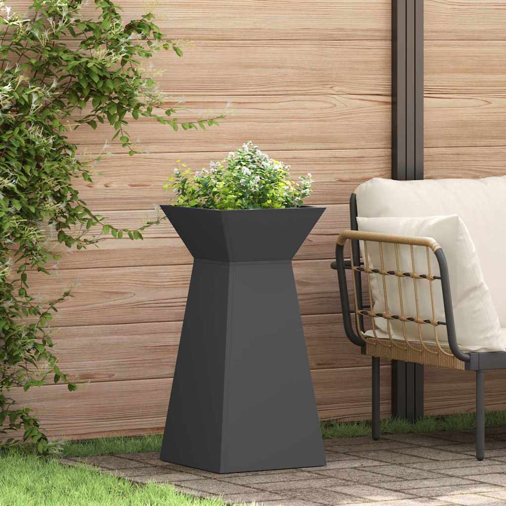 Pillar Planter 2 pcs Black 35 x 35 x 73 cm