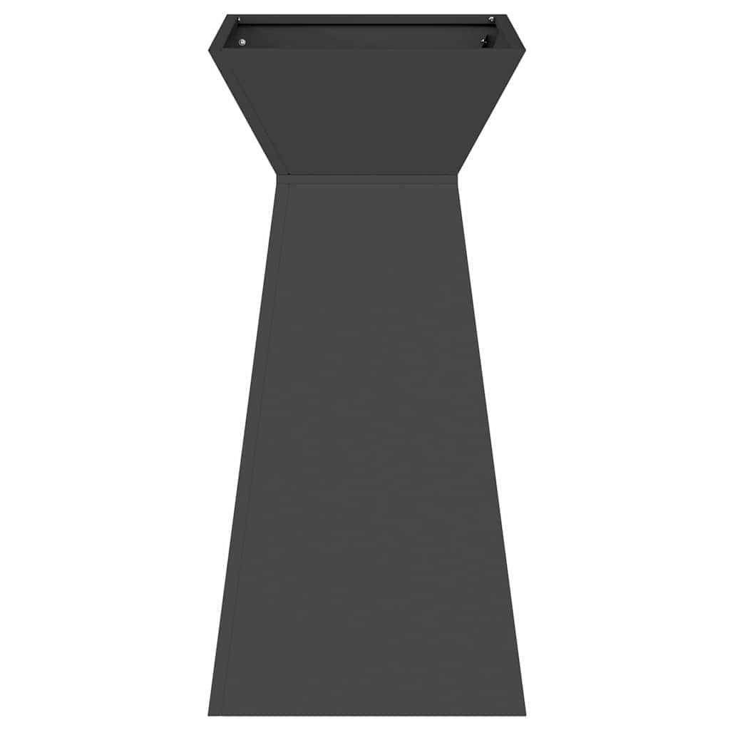 Pillar Planter 2 pcs Black 35 x 35 x 73 cm