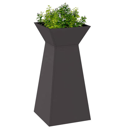 Pillar Planter 2 pcs Black 35 x 35 x 73 cm
