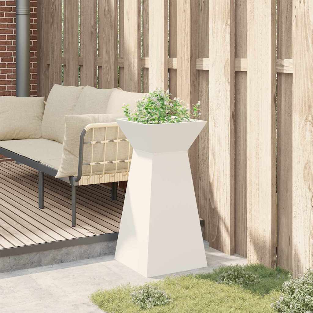 Pillar Planter White 35 x 35 x 73 cm