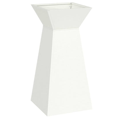 Pillar Planter 2 pcs White 35 x 35 x 73 cm