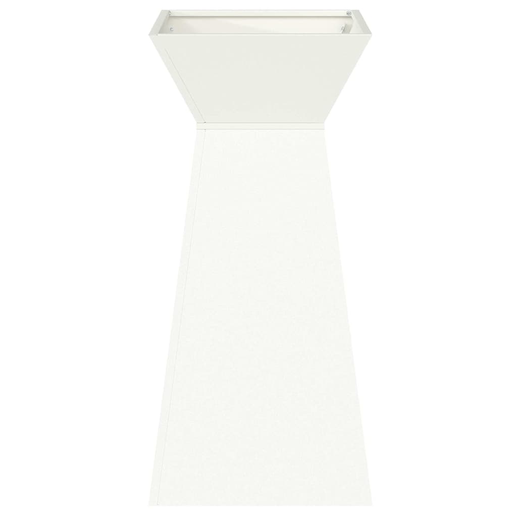 Pillar Planter 2 pcs White 35 x 35 x 73 cm