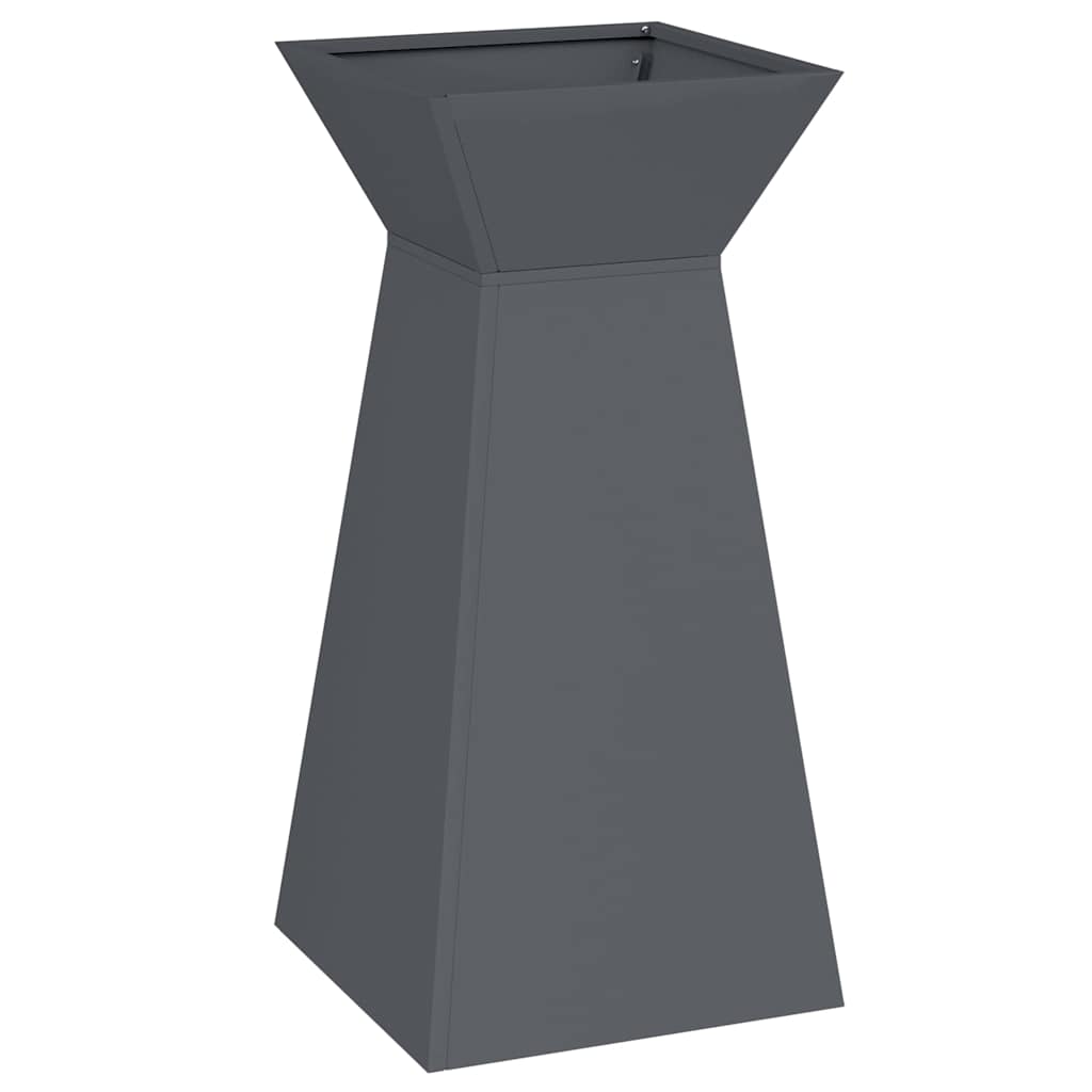 Pillar Planter 2 pcs Anthracite 35 x 35 x 73 cm