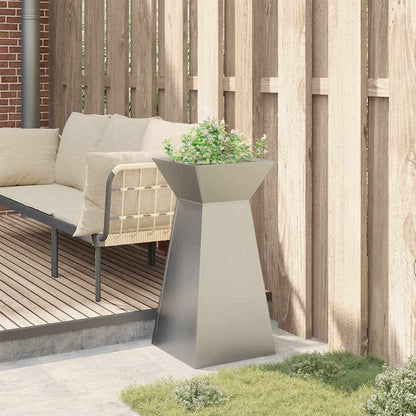 Pillar Planter Silver 35 x 35 x 73 cm Stainless Steel