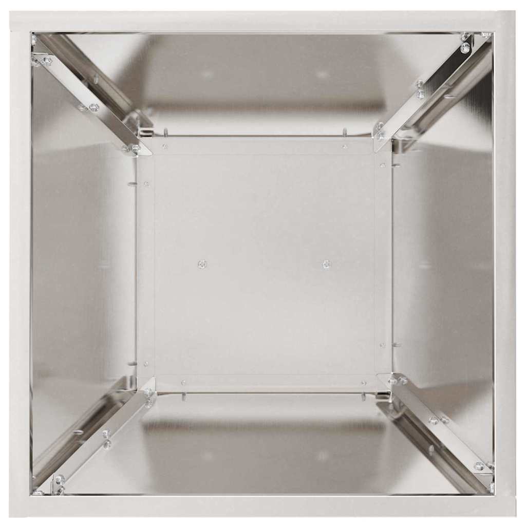 Pillar Planter Silver 35 x 35 x 73 cm Stainless Steel