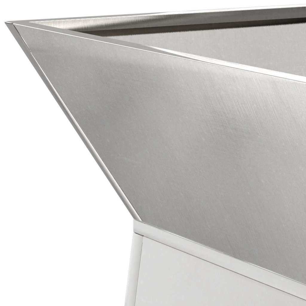 Pillar Planter 2 pcs Silver 35 x 35 x 73 cm