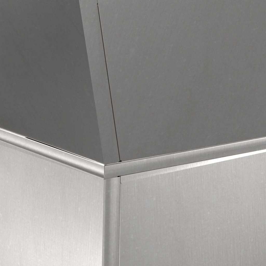 Pillar Planter 2 pcs Silver 35 x 35 x 73 cm