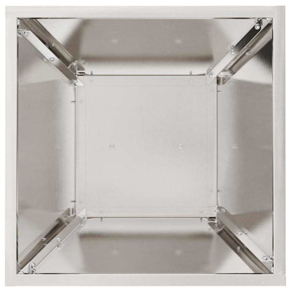 Pillar Planter 2 pcs Silver 35 x 35 x 73 cm