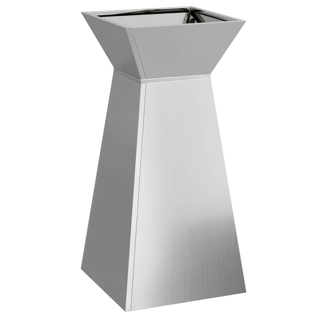 Pillar Planter Silver 35 x 35 x 73 cm