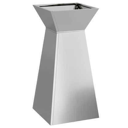 Pillar Planter 2 pcs Silver 35 x 35 x 73 cm