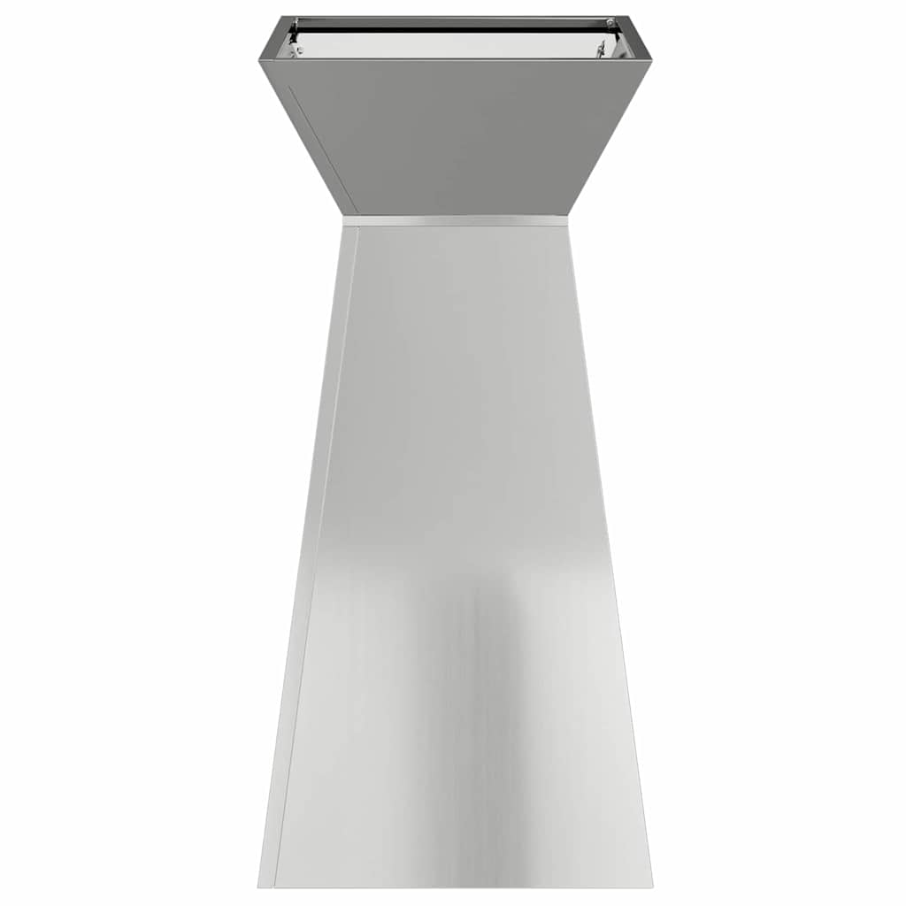 Pillar Planter 2 pcs Silver 35 x 35 x 73 cm
