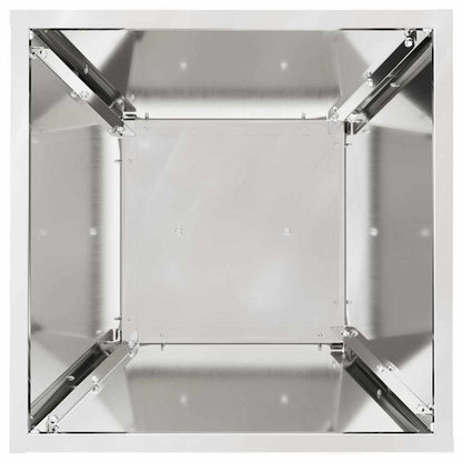 Pillar Planter 2 pcs Silver 35 x 35 x 73 cm