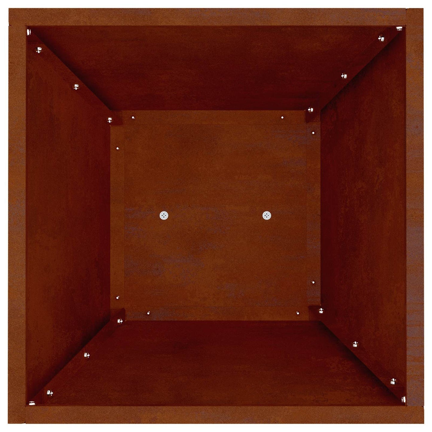 Pillar Planter Silver 35 x 35 x 73 cm Weathering Steel