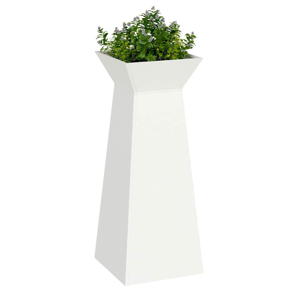 Pillar Planter White 40 x 40 x 100 cm