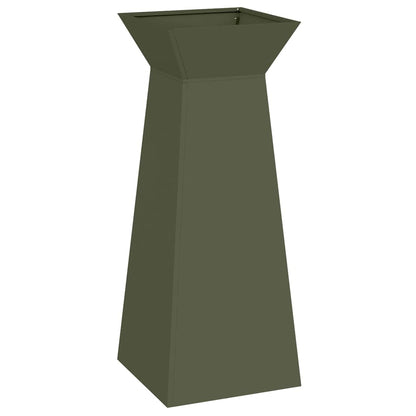 Pillar Planter 2 pcs Olive 40 x 40 x 100 cm