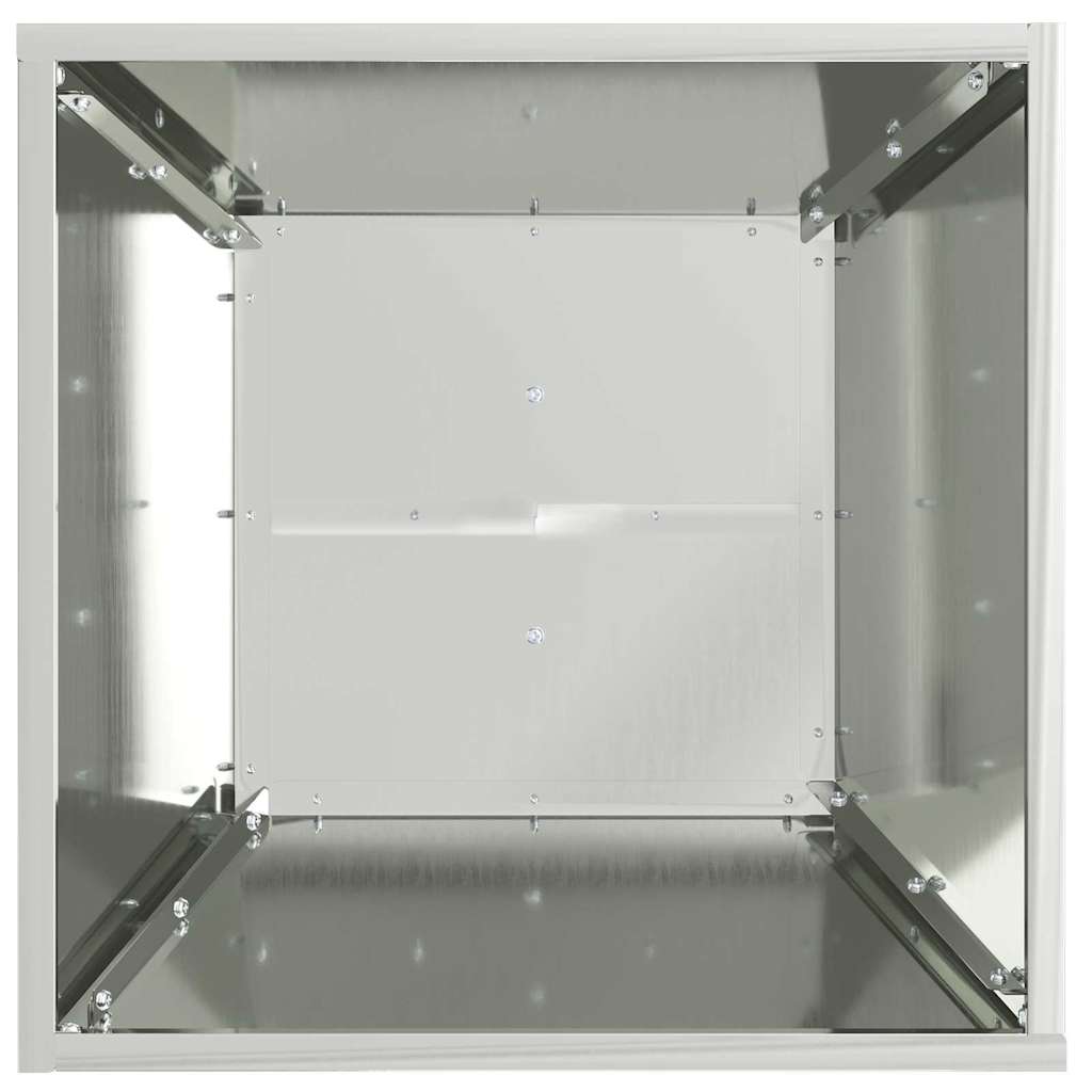 Pillar Planter 2 pcs Silver 40 x 40 x 100 cm