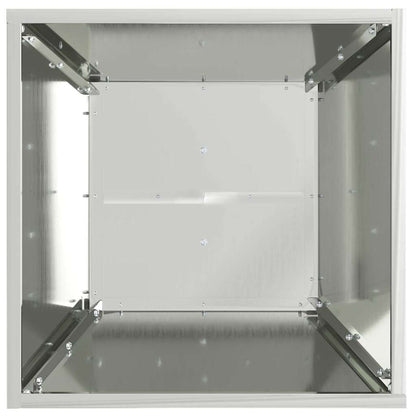 Pillar Planter 2 pcs Silver 40 x 40 x 100 cm