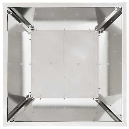 Pillar Planter 2 pcs Silver 40 x 40 x 100 cm