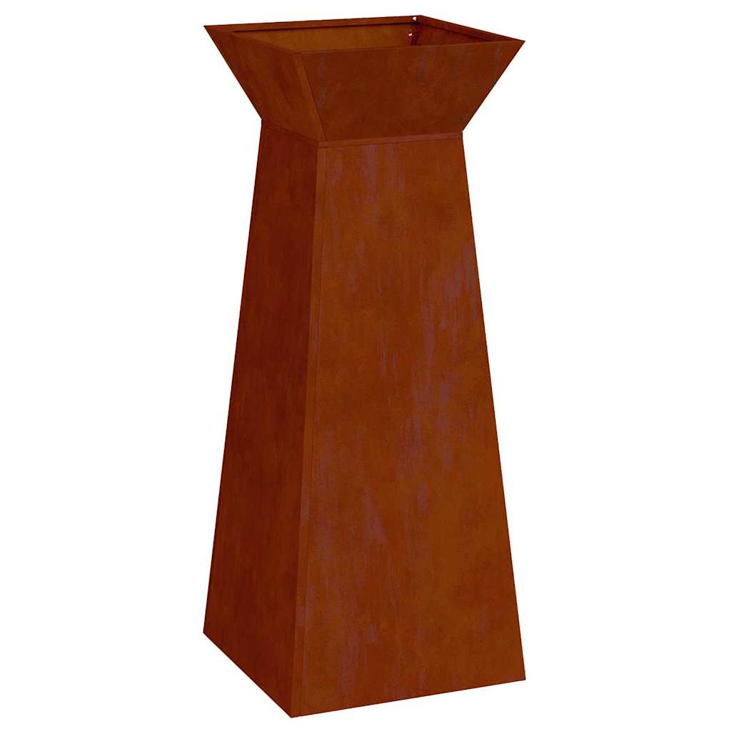 Pillar Planter Silver 40 x 40 x 100 cm