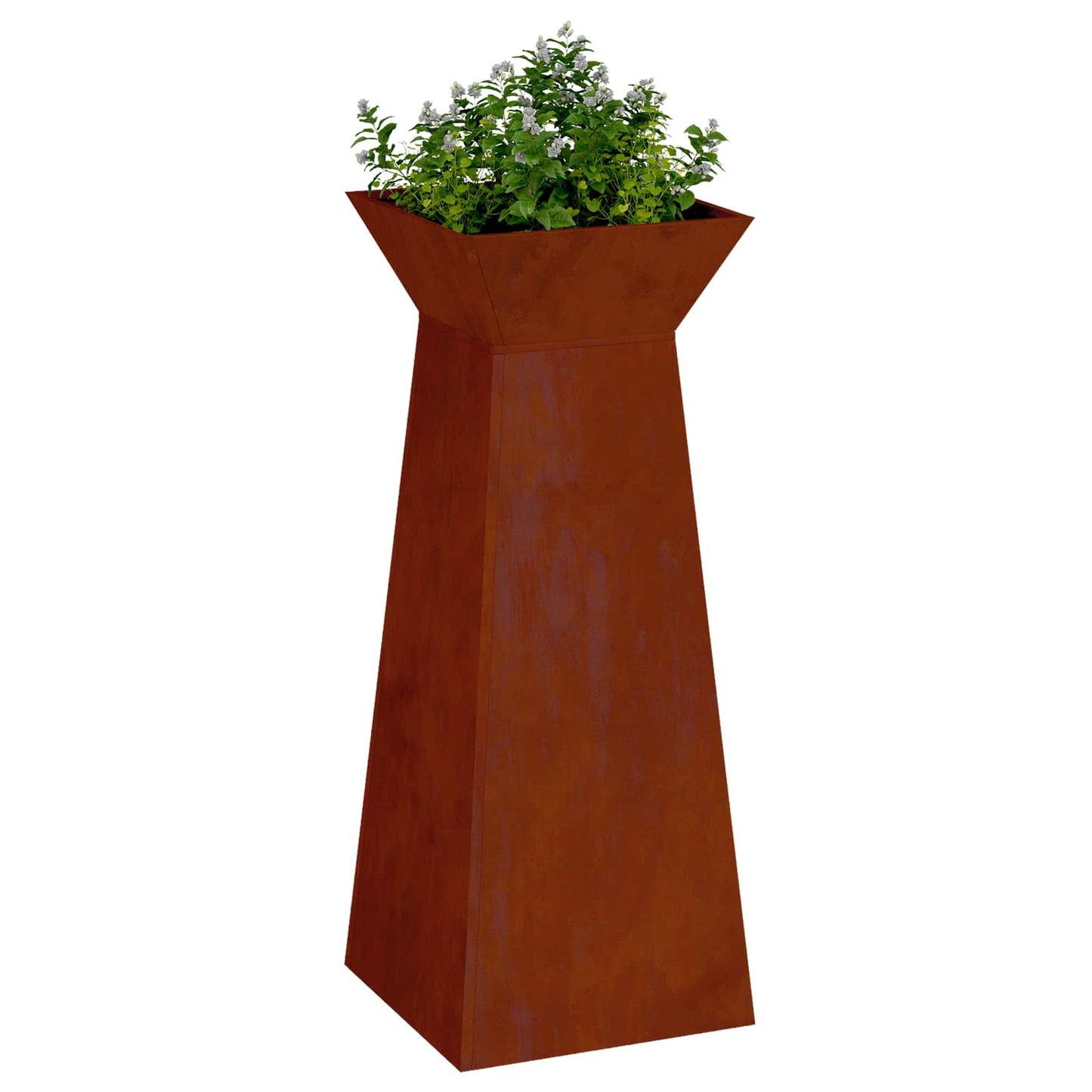 Pillar Planter Silver 40 x 40 x 100 cm