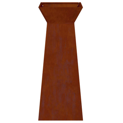 Pillar Planter 2 pcs Silver 40 x 40 x 100 cm Weathering Steel
