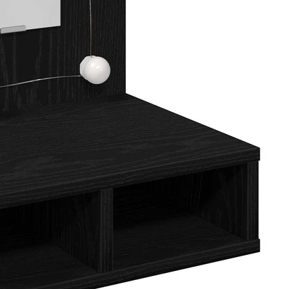 Mirror Cabinet Black Oak 60 x 31.5 x 62 cm Engineered Wood