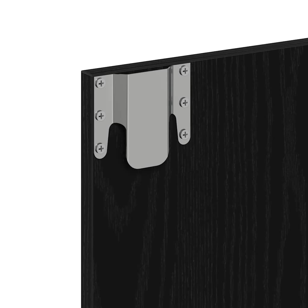 Mirror Cabinet Black Oak 60 x 31.5 x 62 cm Engineered Wood