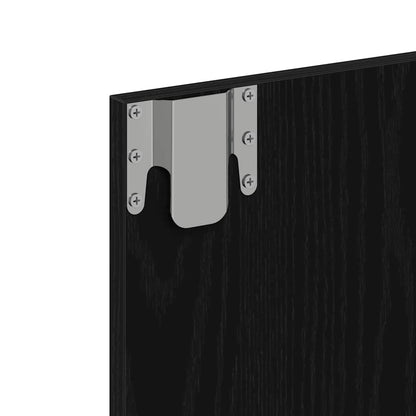 Mirror Cabinet Black Oak 60 x 31.5 x 62 cm Engineered Wood