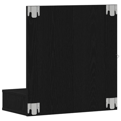 Mirror Cabinet Black Oak 60 x 31.5 x 62 cm Engineered Wood