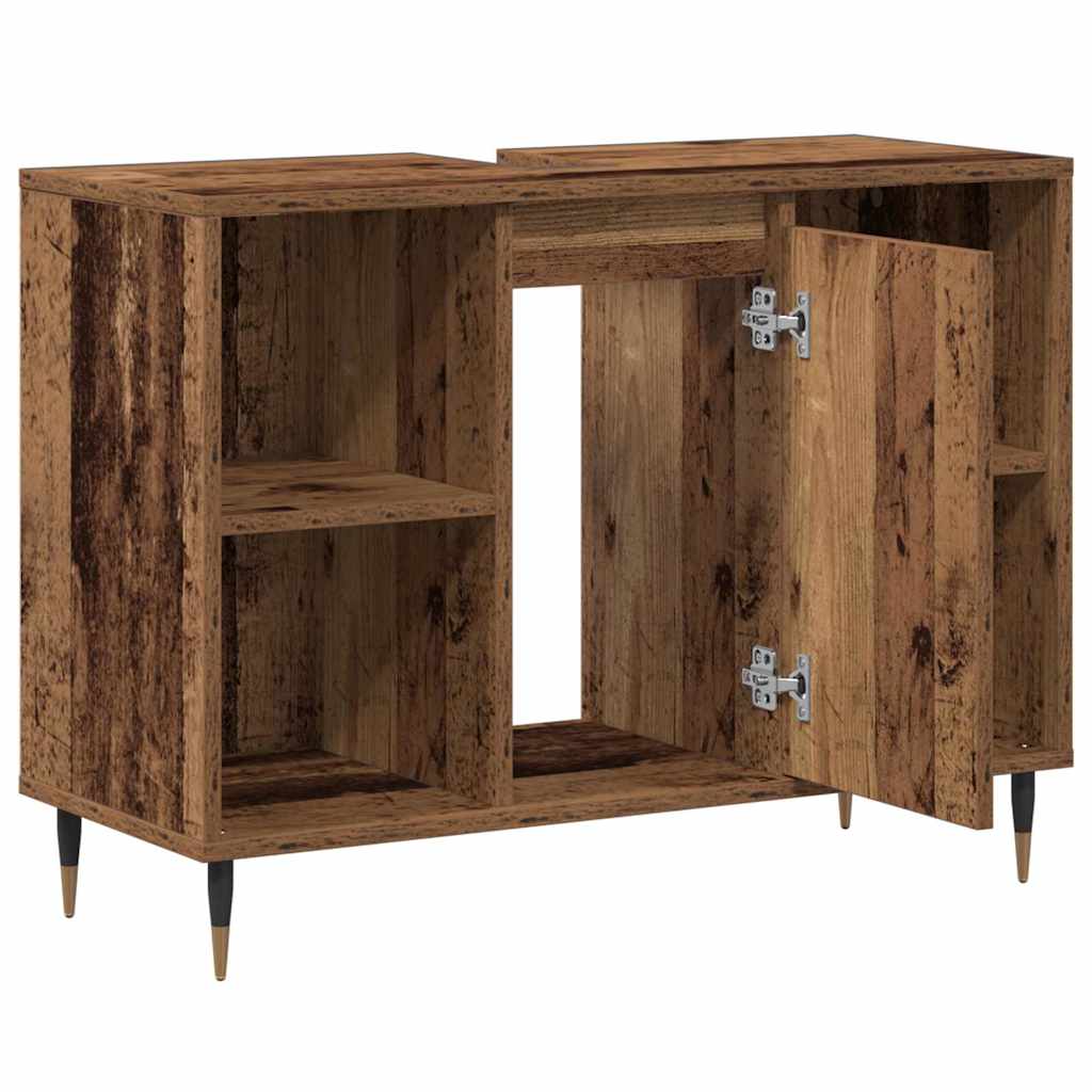 Bathroom Cabinet Old Wood 80 x 33 x 60 cm Engineered Wood