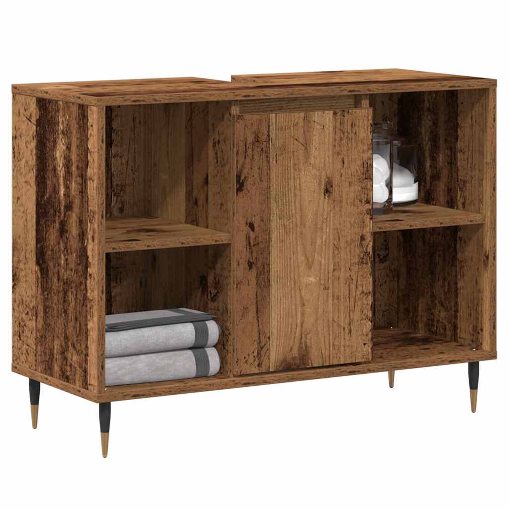 Bathroom Cabinet Old Wood 80 x 33 x 60 cm Engineered Wood