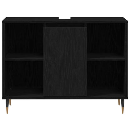 Bathroom Cabinet Black 80 x 33 x 60 cm Engineered Wood