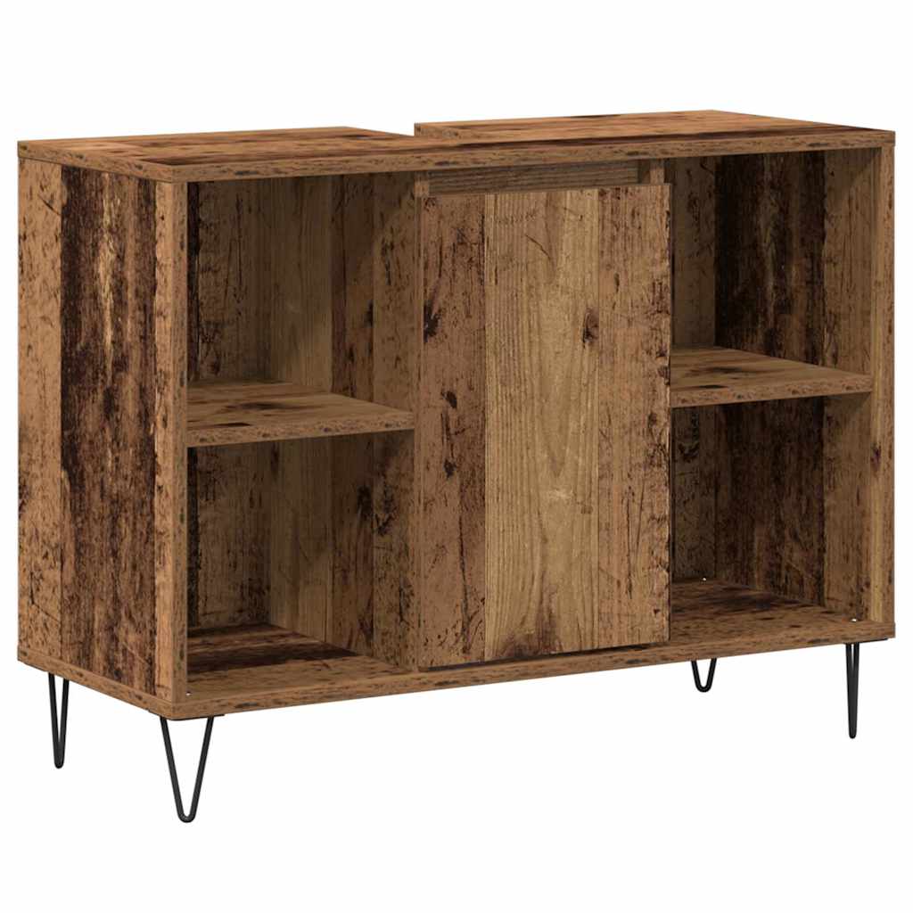 Bathroom Cabinet Old Wood 80 x 33 x 60 cm Engineered Wood