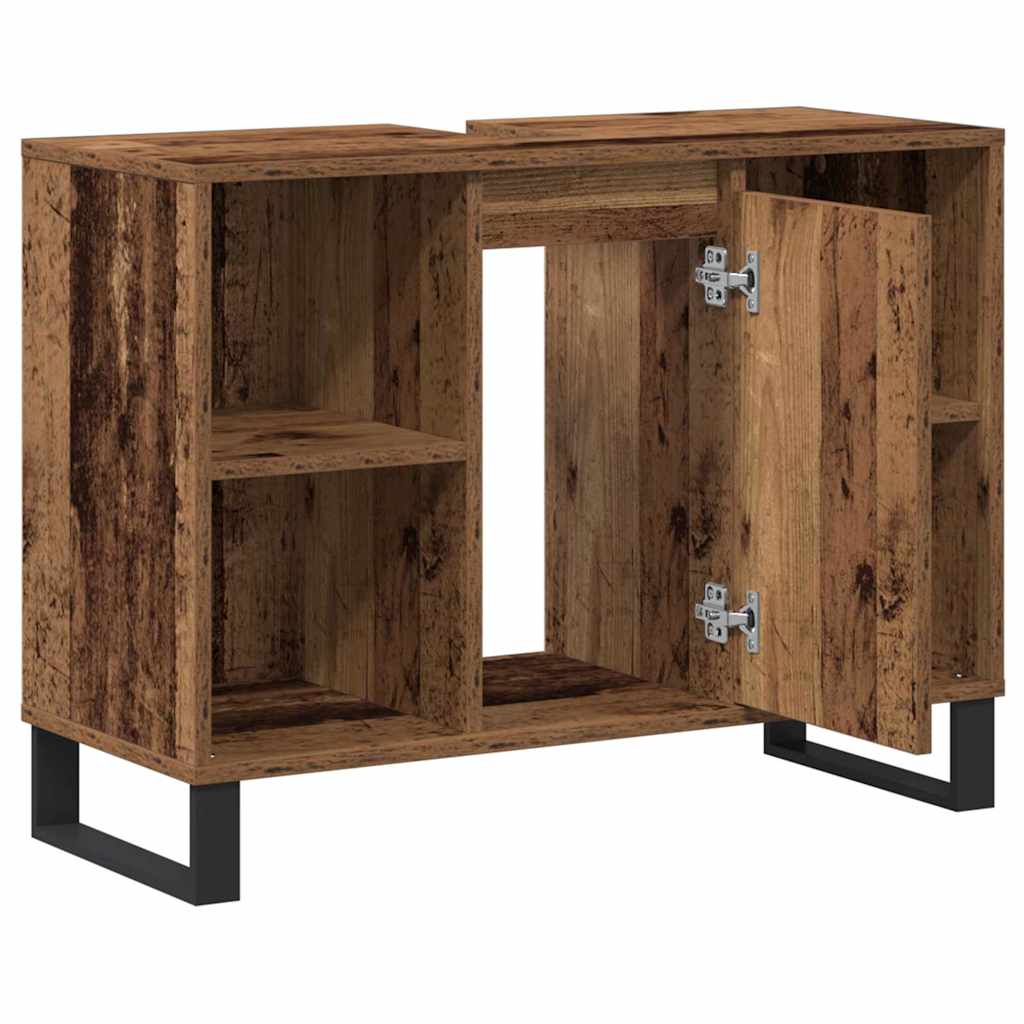 Bathroom Cabinet Old Wood 80 x 33 x 60 cm Engineered Wood