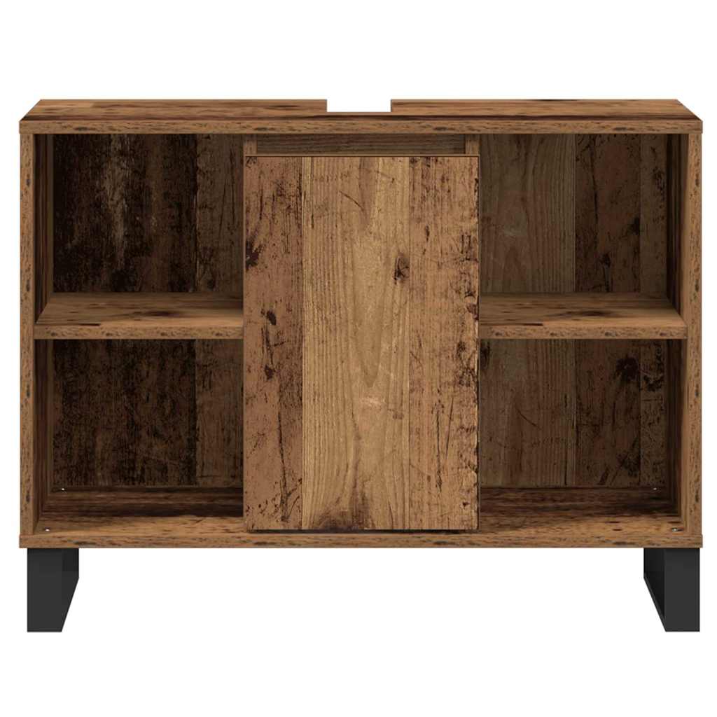 Bathroom Cabinet Old Wood 80 x 33 x 60 cm Engineered Wood