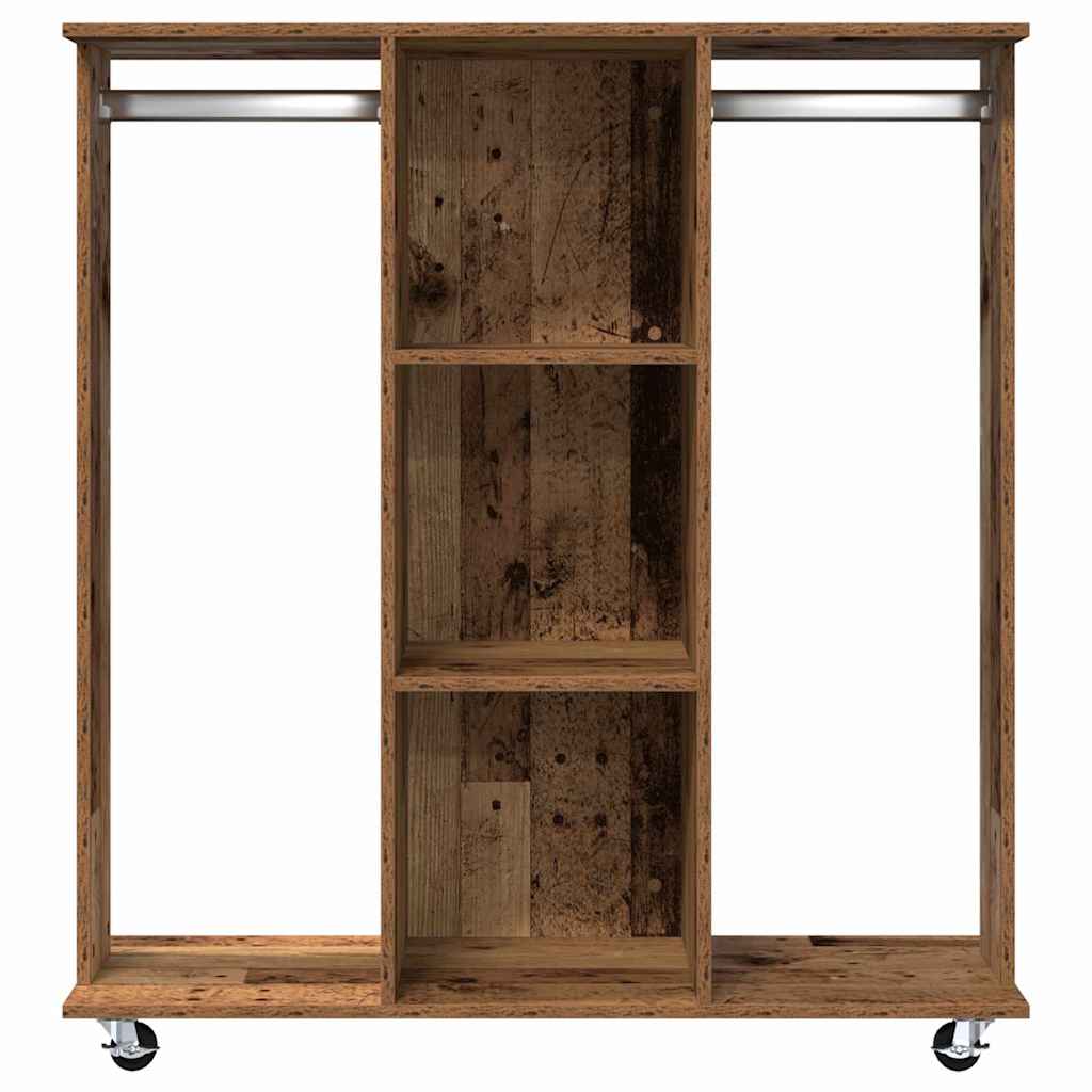 Wardrobe with Shelf Old Wood 102 x 38 x 110 cm Engineered wood