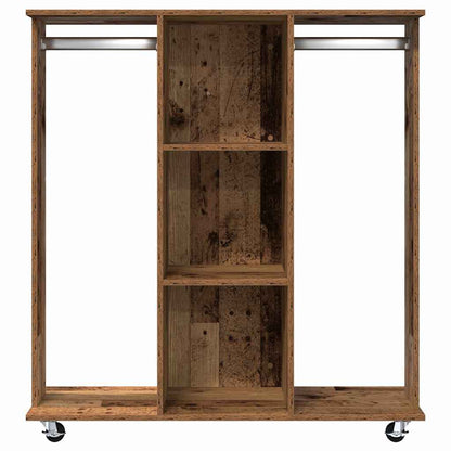 Wardrobe with Shelf Old Wood 102 x 38 x 110 cm Engineered wood
