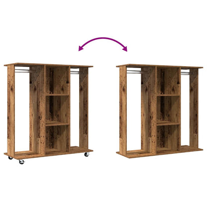 Wardrobe with Shelf Old Wood 102 x 38 x 110 cm Engineered wood