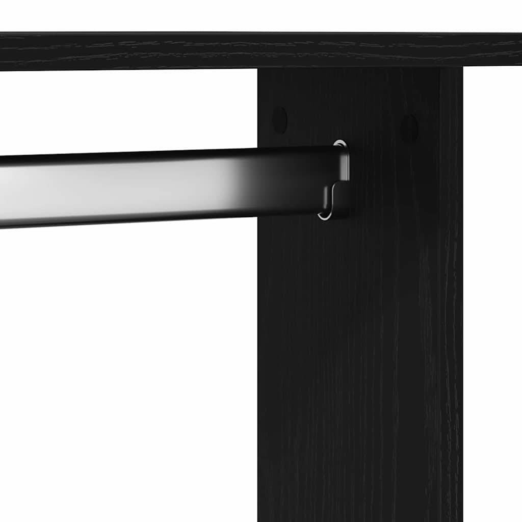 Wardrobe with Shelf Black oak 102 x 38 x 110 cm Engineered wood