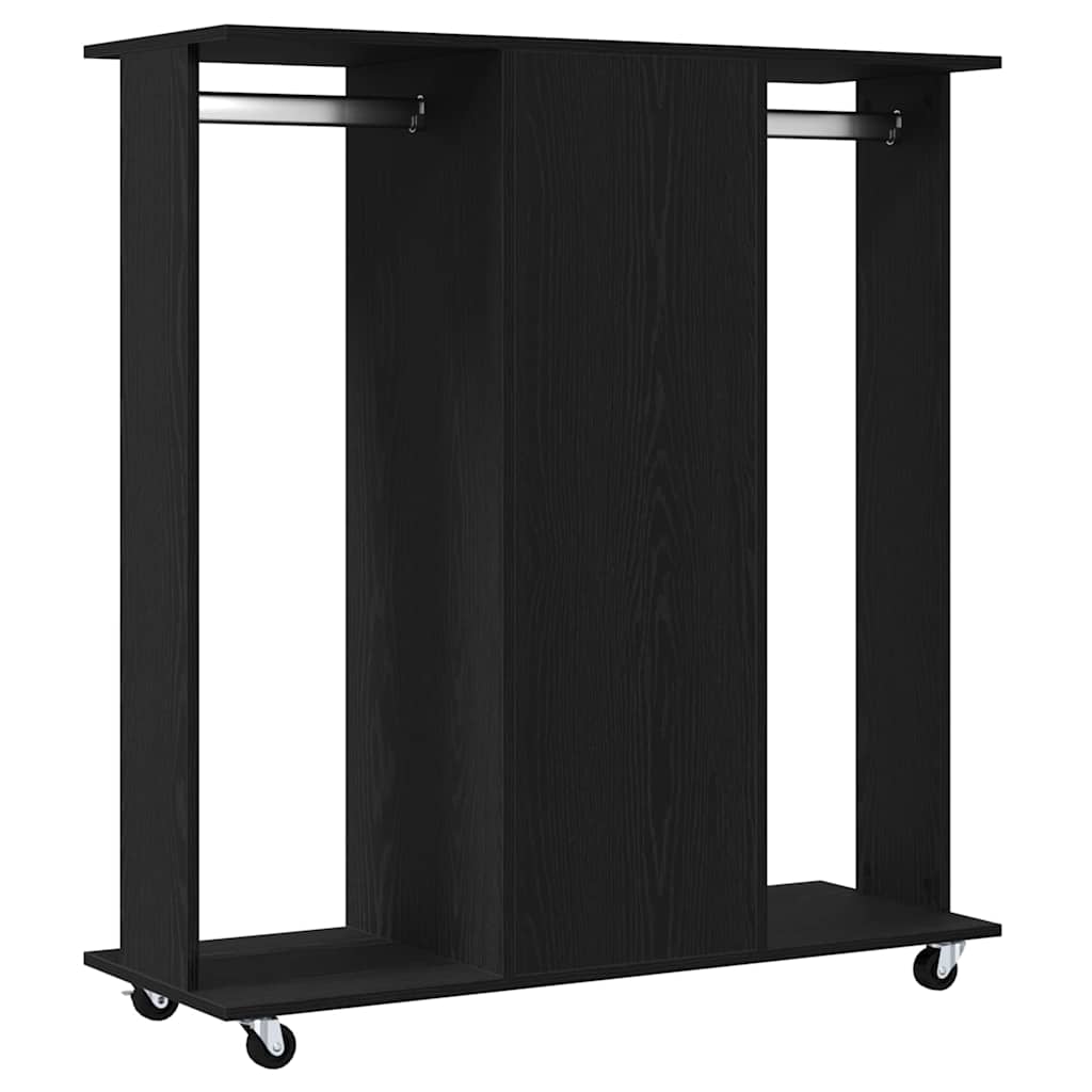 Wardrobe with Shelf Black oak 102 x 38 x 110 cm Engineered wood