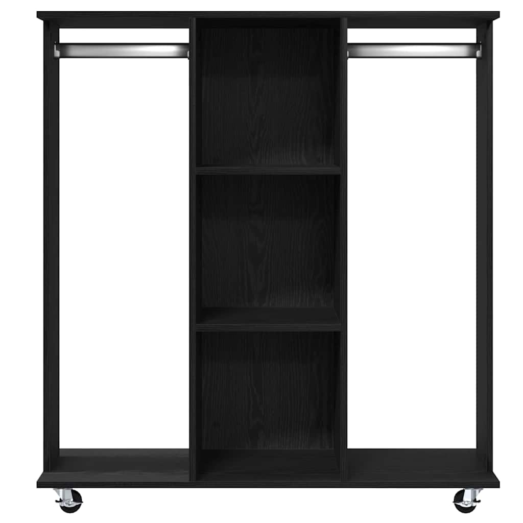 Wardrobe with Shelf Black oak 102 x 38 x 110 cm Engineered wood